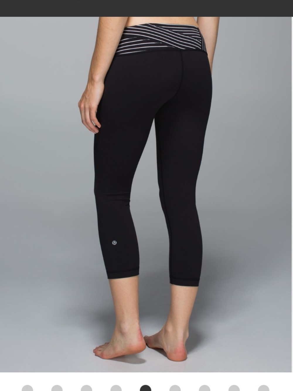 Lululemon Wunder Under Reversible Crop Leggings Black - Picture 10 of 13